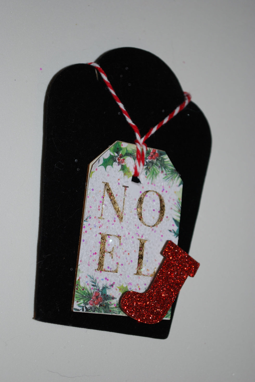 One of a kind Christmas Tags/Ornaments-Noel